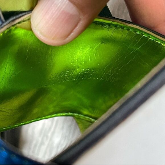 DIESEL Sandals Criss cross Chunky Studs Size 37 US7 Navy - Picture 6 of 15